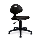 Nautilus Designs Derwent Polyurethane Operator Chair With Spring Loaded Backrest Mechanism Black - DPA/POLY/OPS DD